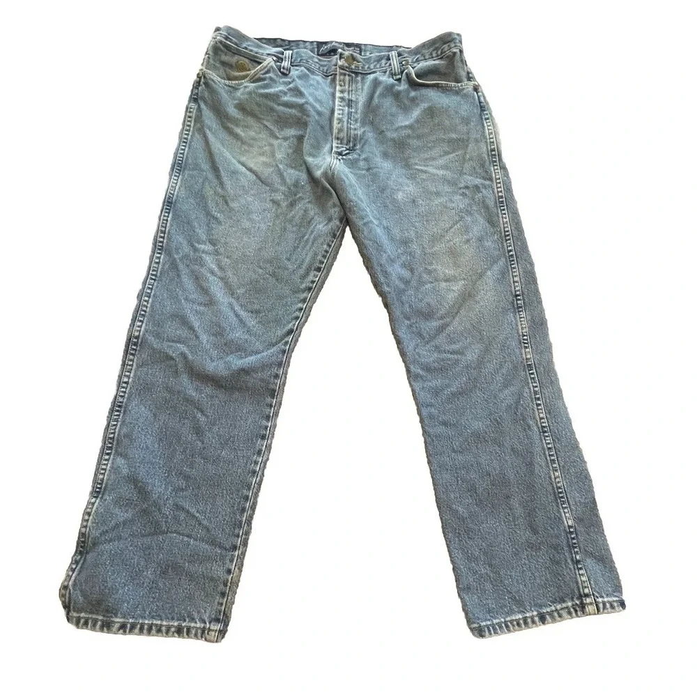 Wrangler Jeans Mens‎ Size 38x30 Blue George Strait Cowboy Cut Straight Leg Denim